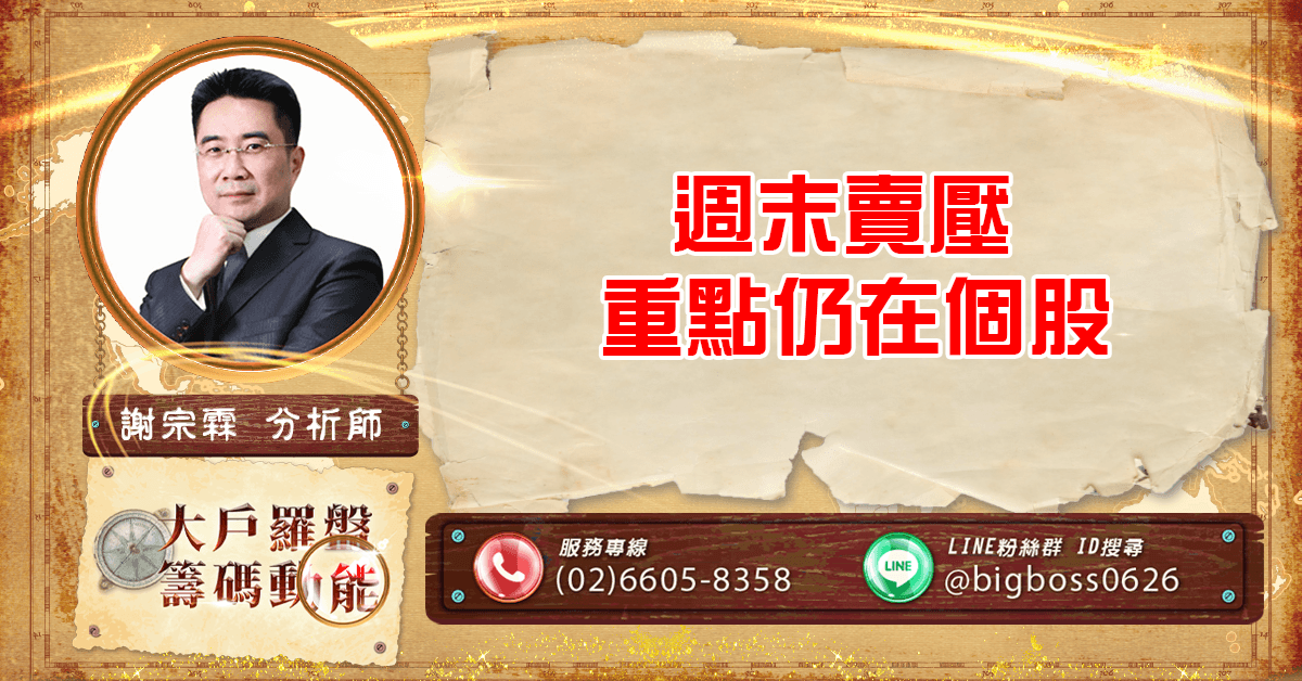 週末賣壓 重點仍在個股 (圖)