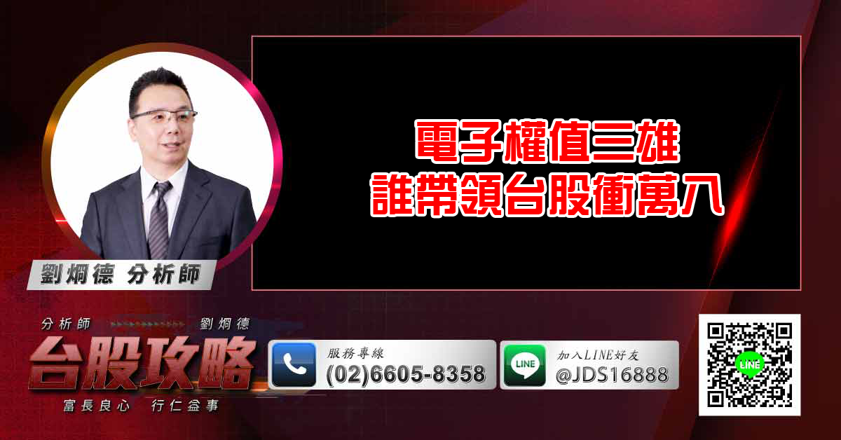 電子權值三雄 誰帶領台股衝萬八 (圖)
