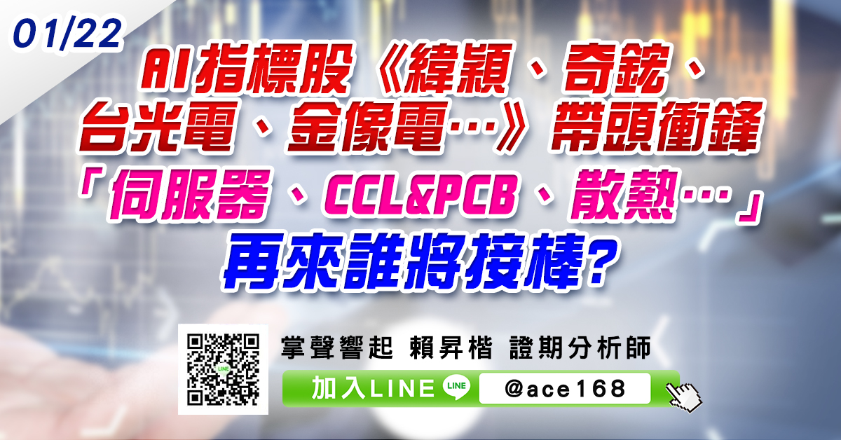AI指標股《緯穎、奇鋐、台光電、金像電…》帶頭衝鋒 「伺服器、CCL&PCB、散熱…」再來誰將接棒? (圖)