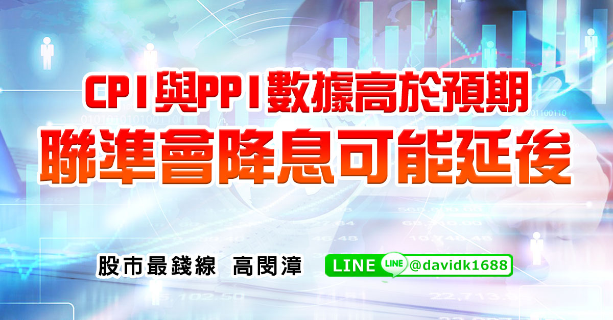 CPI與PPI數據高於預期，聯準會降息可能延後