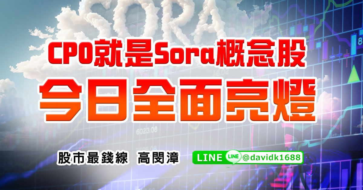 CPO就是Sora概念股，今日全面亮燈