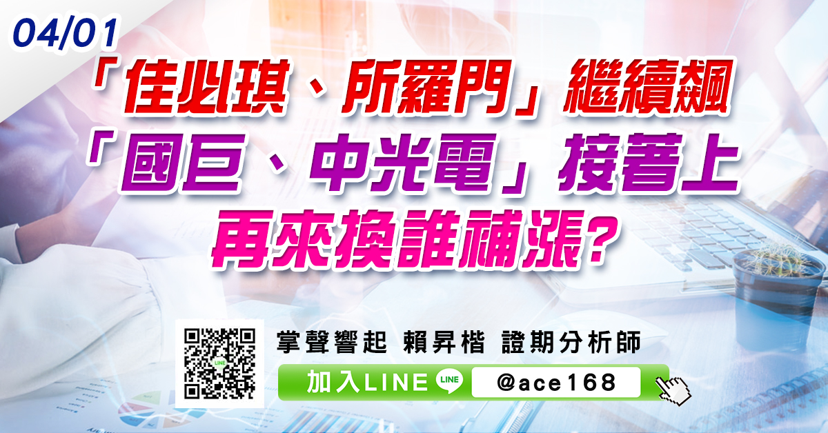 「佳必琪、所羅門」繼續飆 「國巨、中光電」接著上 再來換誰補漲? (圖)