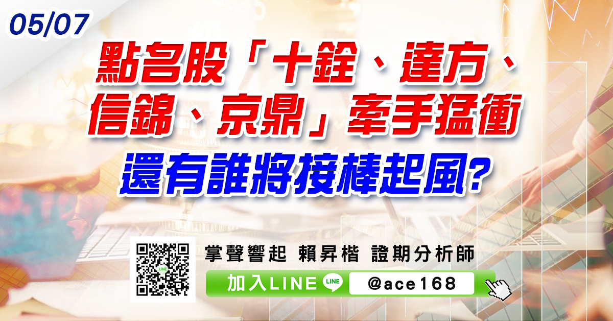 點名股「十銓、達方、信錦、京鼎」牽手猛衝 還有誰將接棒起風? (圖)