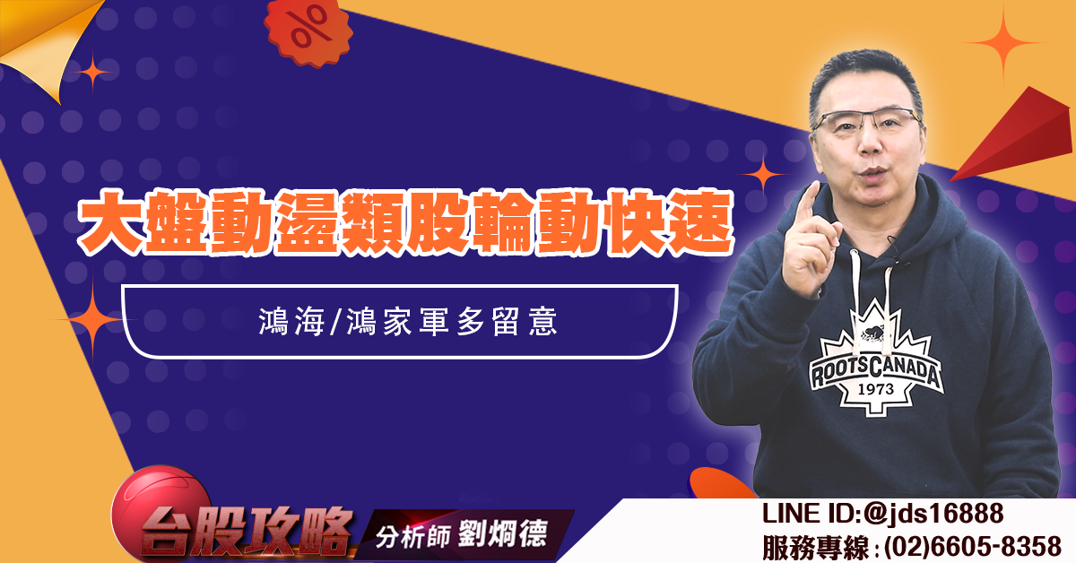 大盤動盪類股輪動快速 鴻海/鴻家軍多留意 (圖)