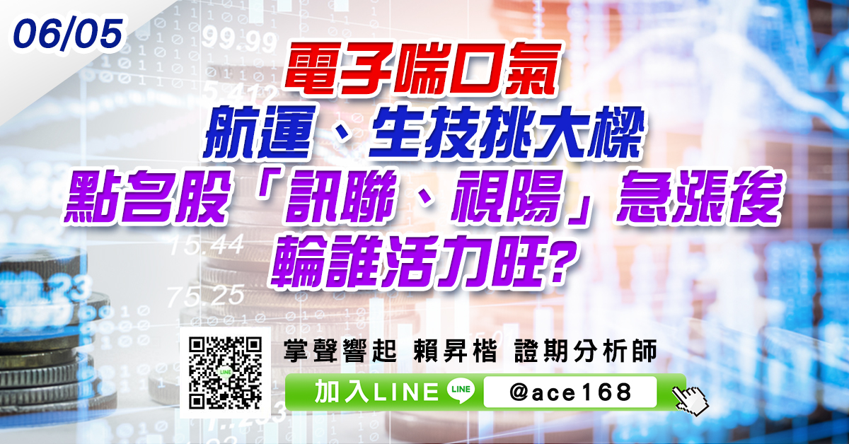 電子喘口氣 航運、生技挑大樑 點名股「訊聯、視陽」急漲後輪誰活力旺? (圖)