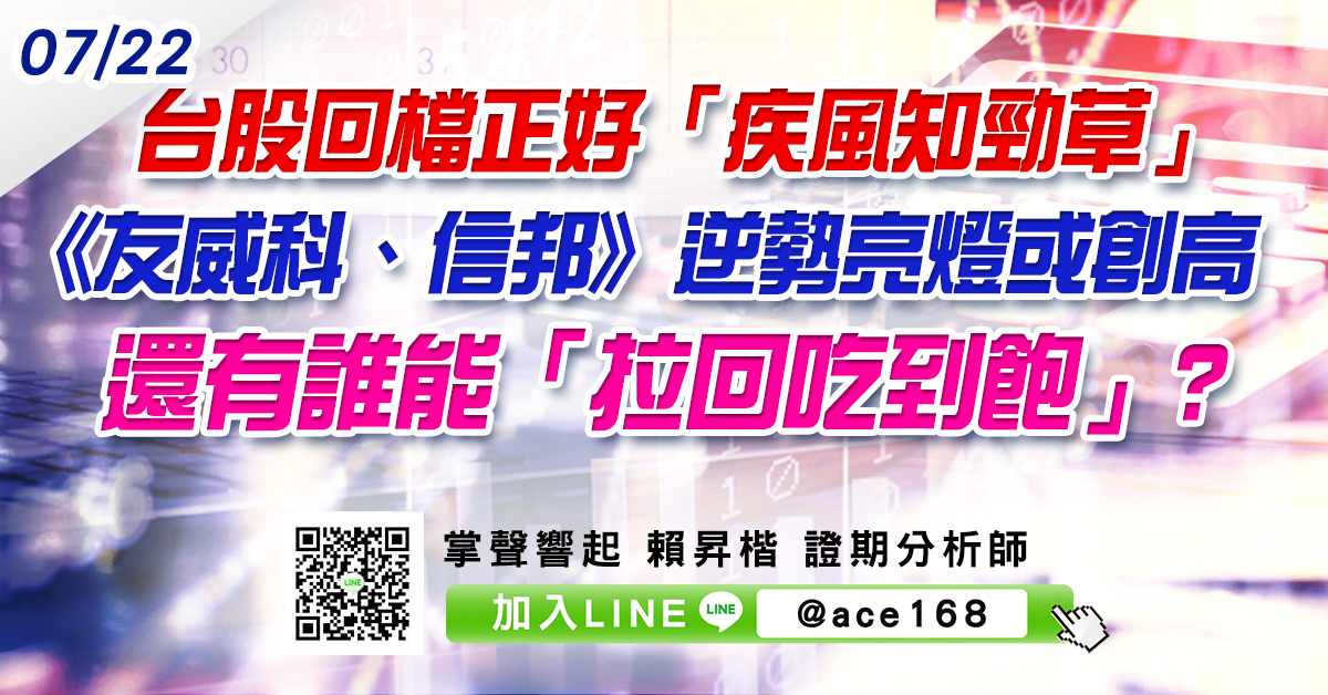 台股回檔正好「疾風知勁草」 《友威科、信邦》逆勢亮燈或創高 還有誰能「拉回吃到飽」? (圖)