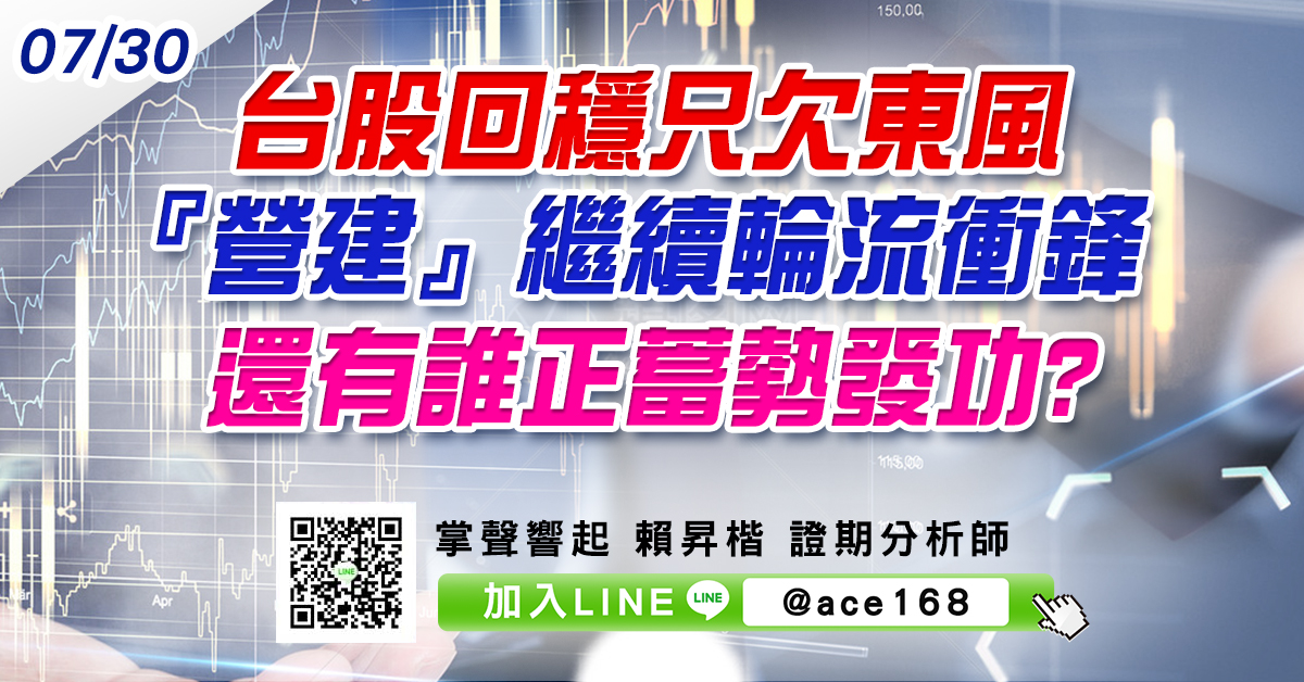台股回穩只欠東風 『營建』繼續輪流衝鋒 還有誰正蓄勢發功? (圖)