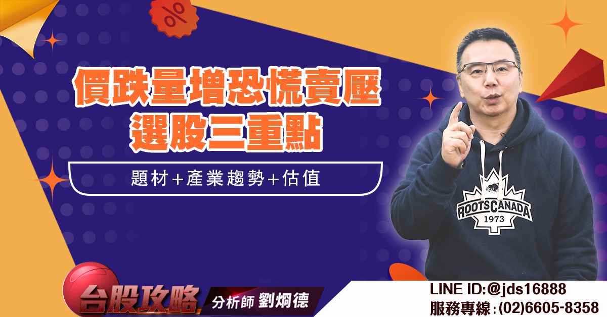價跌量增恐慌賣壓 選股三重點 題材+產業趨勢+估值 (圖)