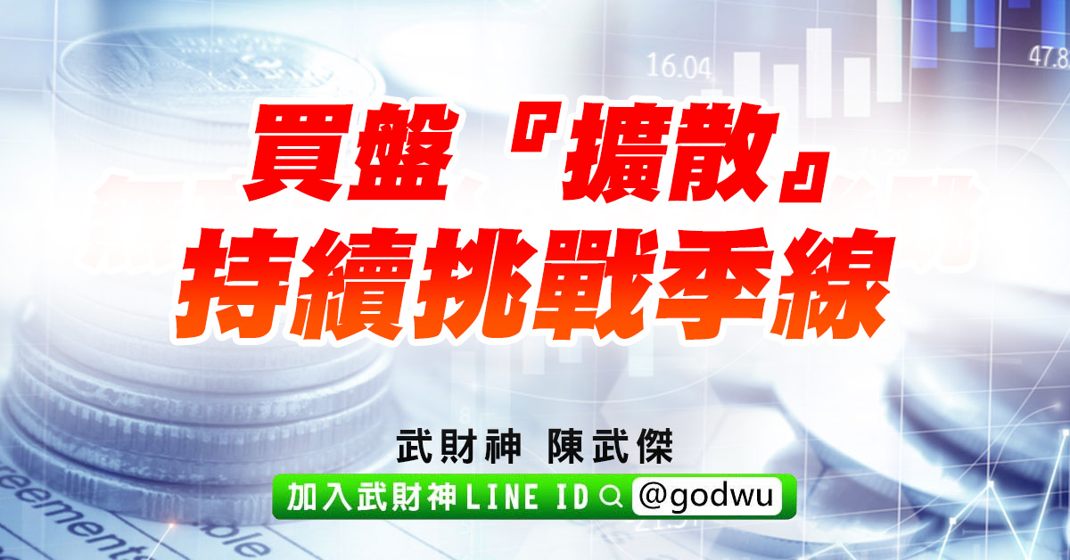買盤『擴散』、持續挑戰季線 (圖)