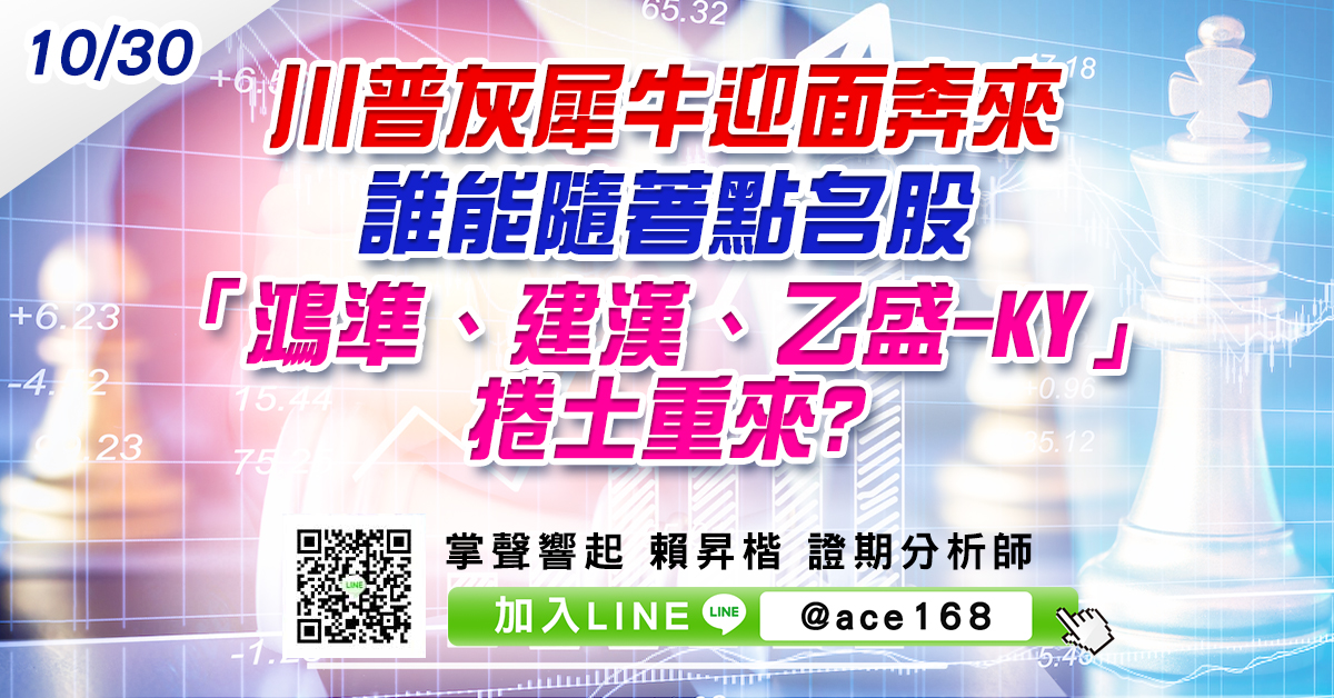 川普灰犀牛迎面奔來 誰能隨著點名股「鴻準、建漢、乙盛-KY」捲土重來? (圖)