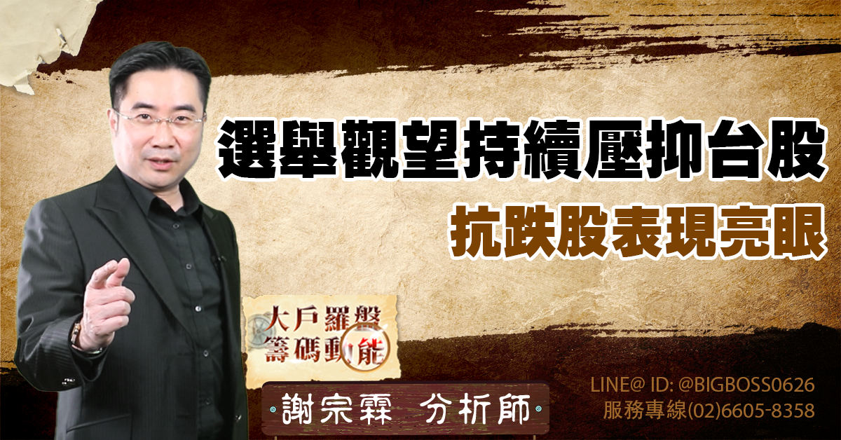 選舉觀望持續壓抑台股，抗跌股表現亮眼 (圖)