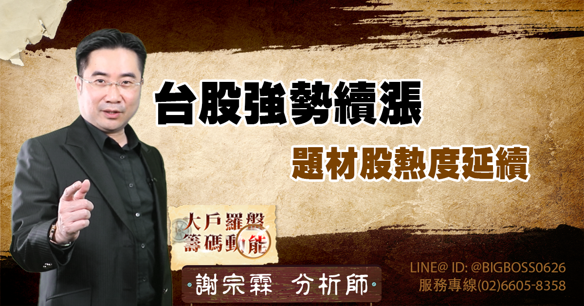 台股強勢續漲，題材股熱度延續 (圖)