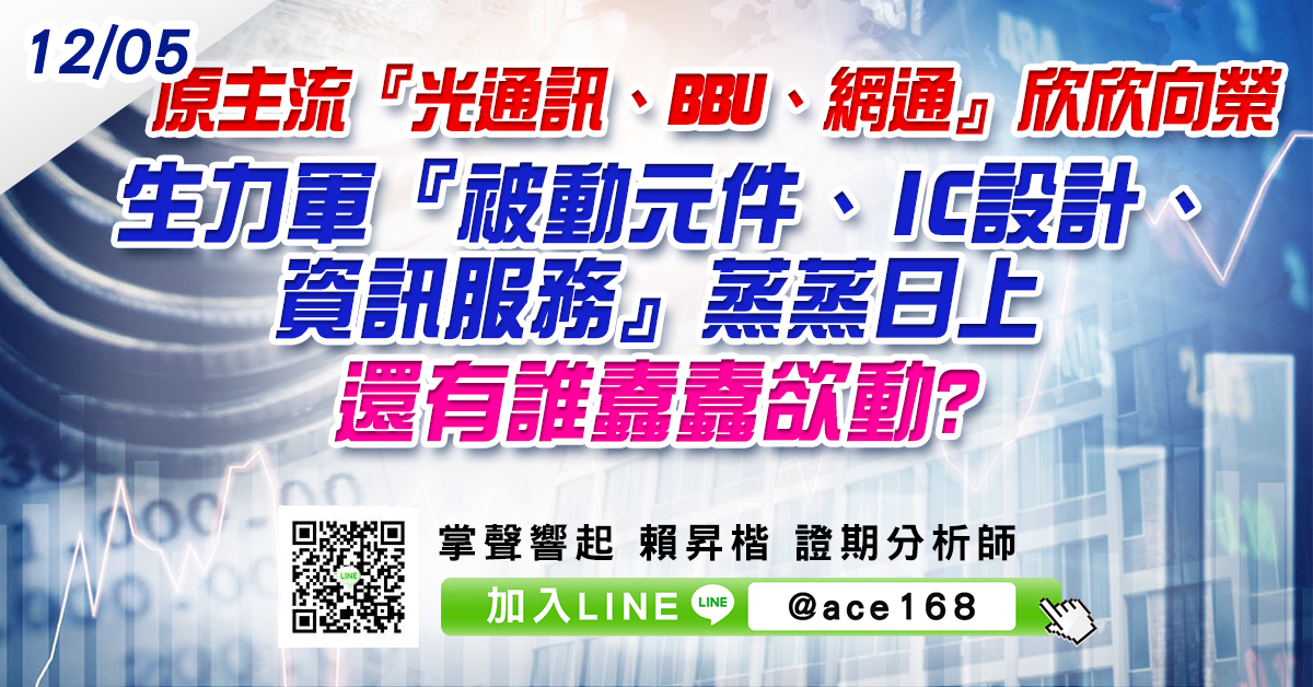 原主流『光通訊、BBU、網通』欣欣向榮 生力軍『被動元件、IC設計、資訊服務』蒸蒸日上 還有誰蠢蠢欲動? (圖)