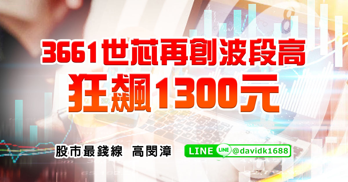 3661世芯再創波段高，狂飆1300元