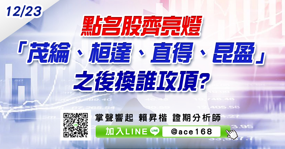 點名股齊亮燈 「茂綸、桓達、直得、昆盈」之後換誰攻頂? (圖)