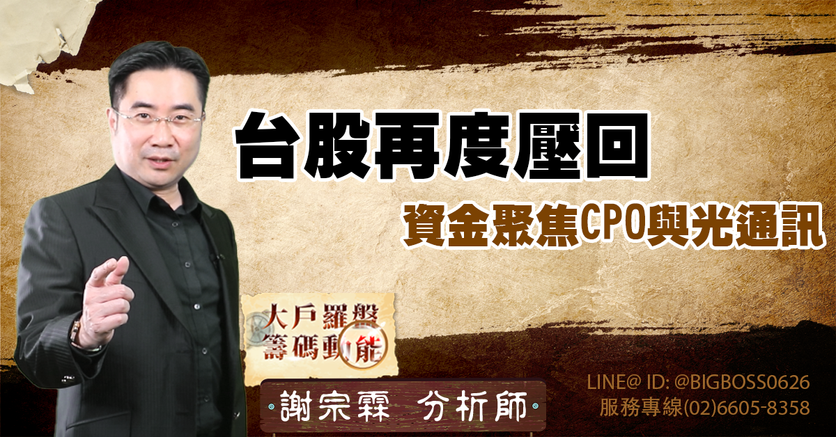 台股再度壓回：資金聚焦CPO與光通訊 (圖)