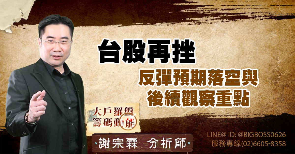 台股再挫：反彈預期落空與後續觀察重點 (圖)