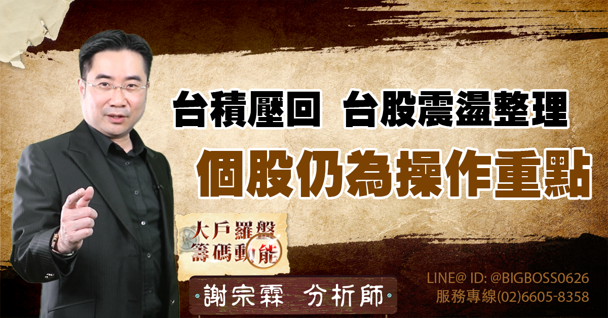 台積壓回，台股震盪整理，個股仍為操作重點 (圖)