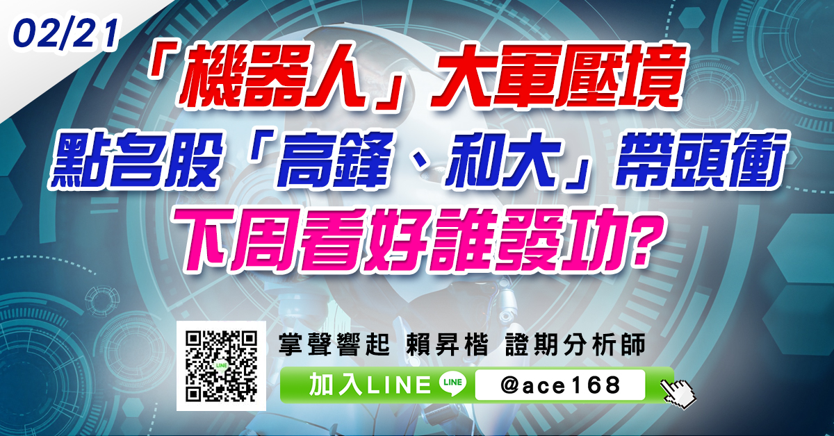 「機器人」大軍壓境 點名股「高鋒、和大」帶頭衝 下周看好誰發功? (圖)