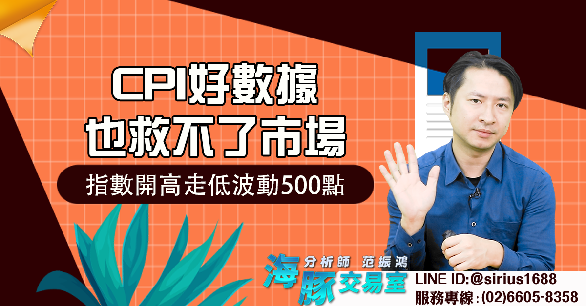 CPI好數據也救不了市場 指數開高走低波動500點 (圖)