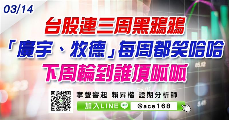 台股連三周黑鴉鴉 「廣宇、牧德」每周都笑哈哈 下周輪到誰頂呱呱? (圖)
