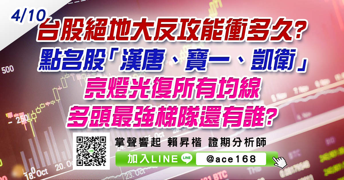 台股絕地大反攻能衝多久? 點名股「漢唐、寶一、凱衛」亮燈光復所有均線 多頭最強梯隊還有誰? (圖)