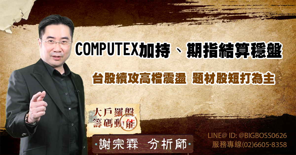 COMPUTEX加持、期指結算穩盤 台股續攻高檔震盪,題材股短打為主 (圖)