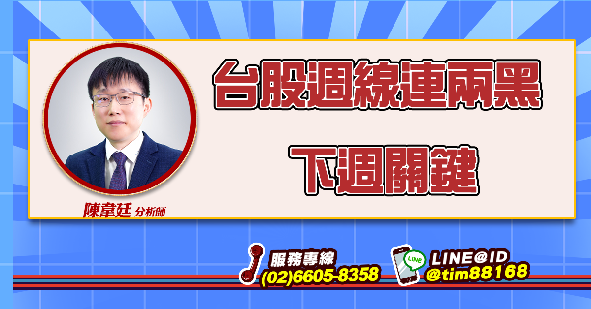 台股週線連兩黑 下週關鍵 (圖)