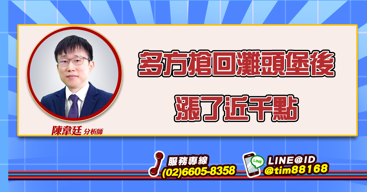 多方搶回灘頭堡後 漲了近千點 (圖)