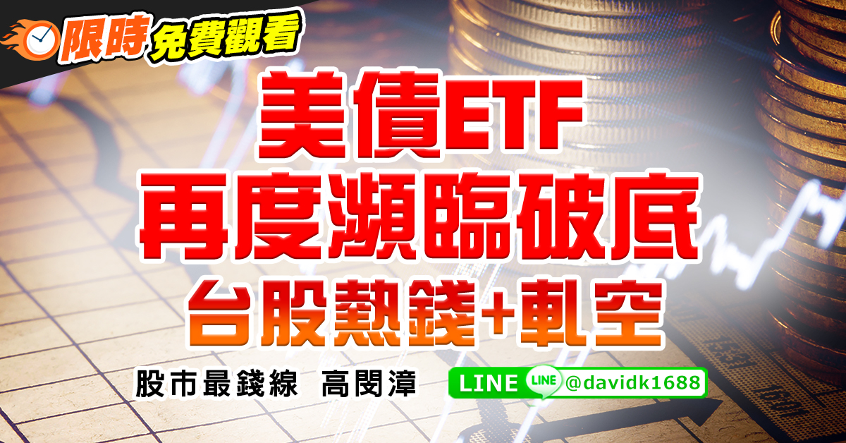 美債ETF再度瀕臨破底，台股熱錢+軋空 (圖)