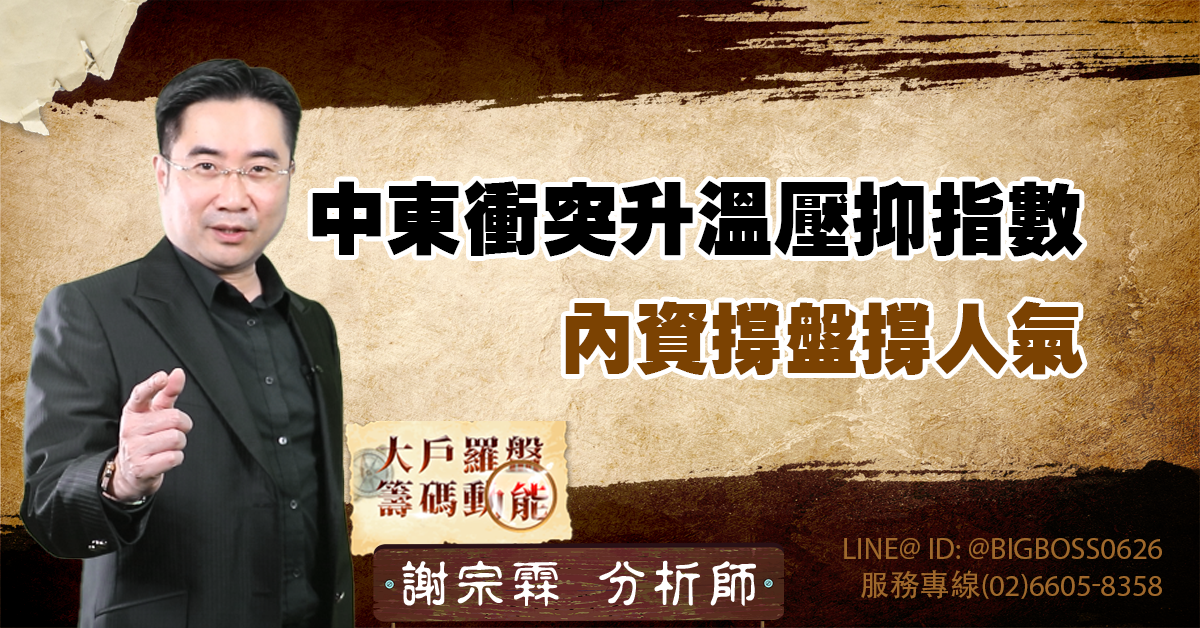 中東衝突升溫壓抑指數 內資撐盤撐人氣 (圖)