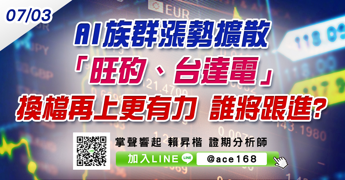 AI族群漲勢擴散 「旺矽、台達電」換檔再上更有力 誰將跟進? (圖)