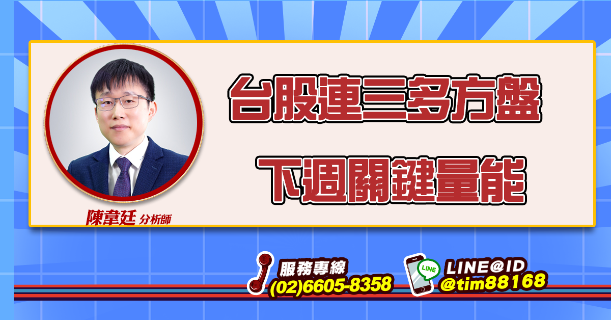 台股連三多方盤 下週關鍵量能 (圖)