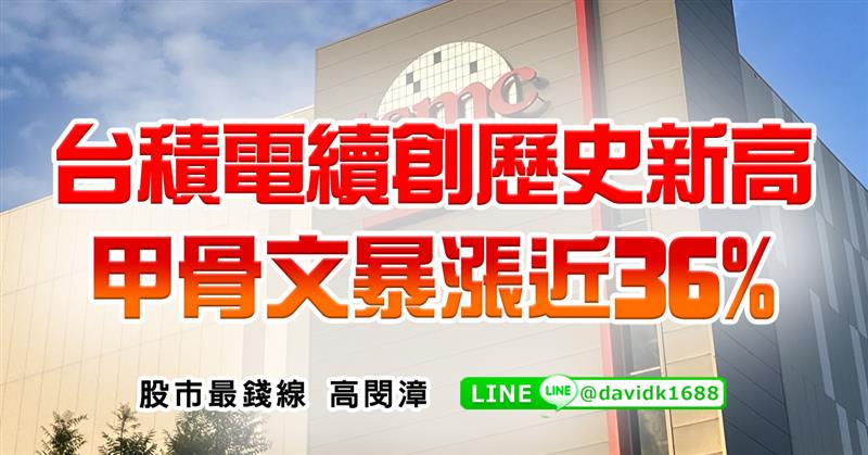 台積電續創歷史新高，甲骨文暴漲近36%