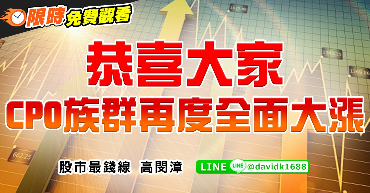 恭喜大家CPO族群再度全面大漲 (圖)