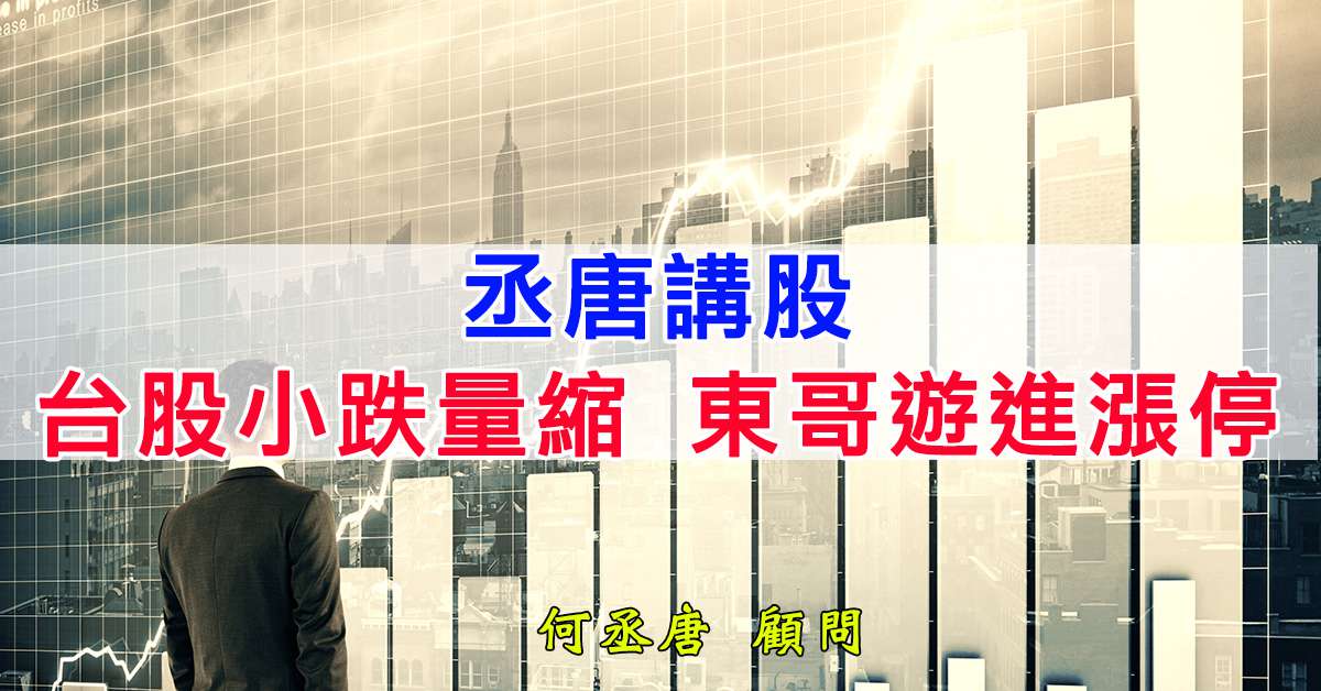 丞唐講股：台股小跌量縮 東哥遊進漲停