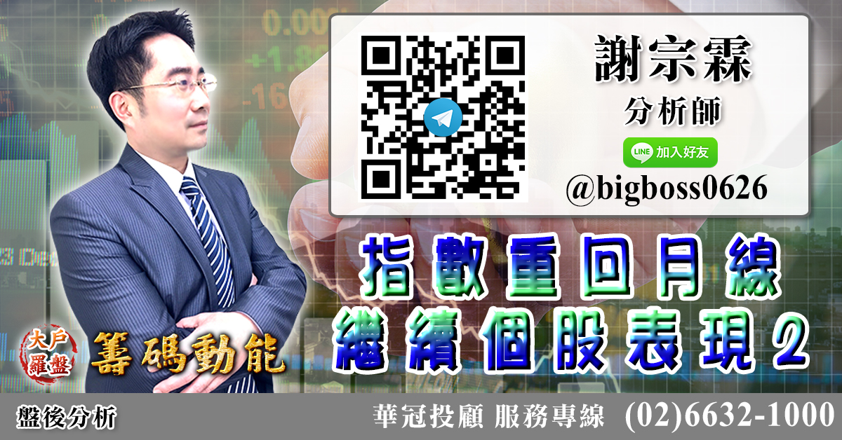指數重回月線  繼續個股表現2 (圖)